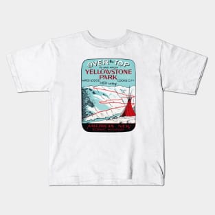 1936 Over the Top at Yellowstone Park Kids T-Shirt